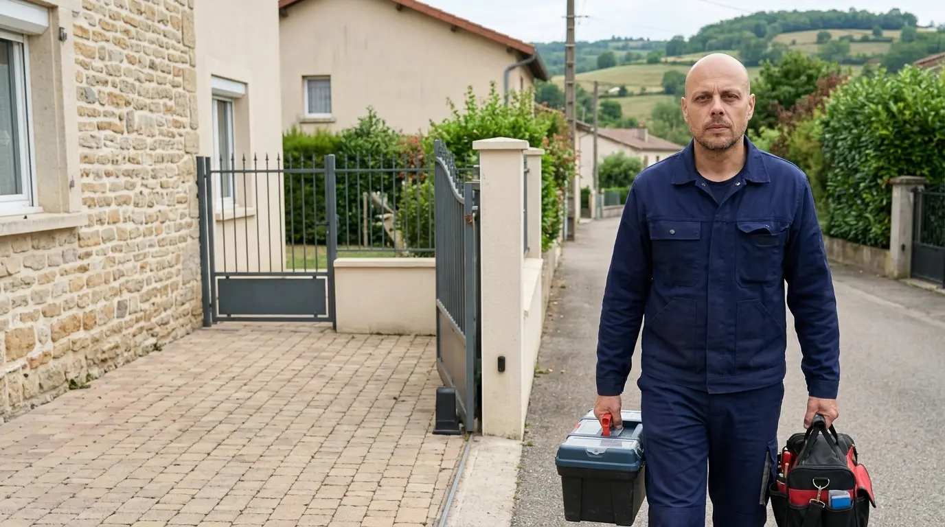 Plombier chauffagiste en intervention chez un client